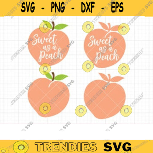 Peach SVG DXF Files for Cricut Sweet as a Peach Silhouette svg dxf Cute Georgia Peach Silhouette svg dxf Cut File Clip Art Commercial Use copy