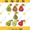 Pear Fruit Cuttable Design SVG PNG DXF eps Designs Cameo File Silhouette Design 1274