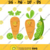 Peas and carrots Cuttable Design SVG PNG DXF eps Designs Cameo File Silhouette Design 1596