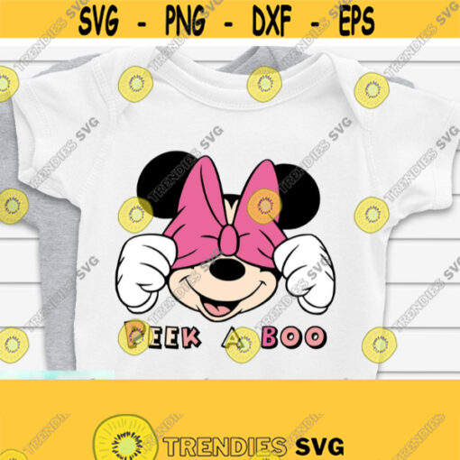 Peek A Boo Svg Svg For Girl Cricut Files Minnie Svg Minnie Face Svg Disney Svg Tshirt Svg Design 280