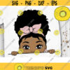 Peekaboo Girl Svg Princess Svg Afro Ponytails Svg Bandana Afro Puff Hair Girl Svg Cut File Svg Dxf Eps Png Design 725 .jpg