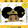 Peekaboo Girl Svg Princess Svg Little Afro Queen Svg Little Melanin Queen Popping Afro Girl Puff Hair Svg Cut File Svg Dxf Eps Png Design 269 .jpg