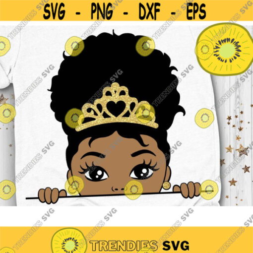 Peekaboo Girl Svg Princess Svg Little Afro Queen Svg Little Melanin Queen Popping Afro Girl Puff Hair Svg Cut File Svg Dxf Eps Png Design 339 .jpg