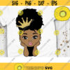 Peekaboo Girl Svg Princess Svg Little Afro Queen Svg Little Melanin Queen Svg Afro Puff Hair Girl Svg Cut File Svg Dxf Eps Png Design 145 .jpg