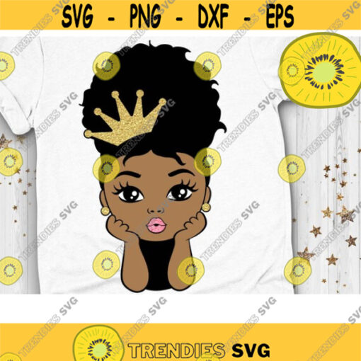 Peekaboo Girl Svg Princess Svg Little Afro Queen Svg Little Melanin Queen Svg Afro Puff Hair Girl Svg Cut File Svg Dxf Eps Png Design 145 .jpg