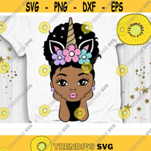 Peekaboo Girl Svg Unicorn Girl Svg Princess Svg Little Afro Queen Svg Afro Girl Puff Hair Svg Cut File Svg Dxf Eps Png Design 187 .jpg