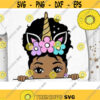 Peekaboo Girl Svg Unicorn Girl Svg Princess Svg Little Afro Queen Svg Popping Afro Girl Puff Hair Svg Cut File Svg Dxf Eps Png Design 238 .jpg