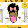 Peekaboo Girl with puff Afro Ponytails svg Peek a boo svg Afro Ponytails Svg Popping gum Svg Cut File Svg Dxf Eps Png Design 925 .jpg