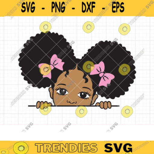 Peeking Black Afro Girl SVG Cute African American Girl with Afro Puff Hair Peeking Peek A Boo Cute Black Kid Clipart Svg Dxf Png Cut Files copy