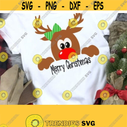 Peeping Reindeer Svg Christmas Reindeer Svg Christmas Sublimation SVG DXF EPS Ai Pdf Png Jpeg Digital Cut Files Print Files