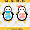 Penguin Svg Penguin Monogram Svg Penguin Frame Svg Cute Baby Boy Girl Penguin Svg Dxf Eps Design for Kids Svg Kawaii Clipart Cut Files Design 2848 .jpg