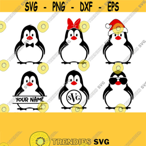 Penguin Svg Penguin Shirt Svg Christmas Penguin Svg Vacation Penguin Baby Monogram Frame Boy Girl Design Cricut Silhouette Cutters Design 420