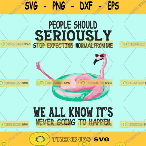 People Should Seriouusly Stop Expecting Normal From Me We All Know ItS Never Going To Happen svgSummer svg Flamingo svg Baby svg Birthday svg Flamingo cut file Monogram svg