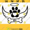 Pet Dog Memorial SVG Dog Loss SVG Paw Print SVG Pet Memorial Svg Png Angel Wings Svg Loss of Pet Svg Cut File Digital File Vector File Design 12