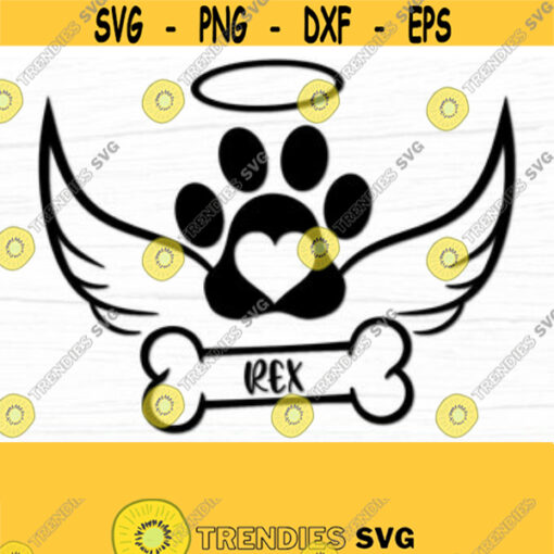Pet Dog Memorial SVG Dog Loss SVG Paw Print SVG Pet Memorial Svg Png Angel Wings Svg Loss of Pet Svg Cut File Digital File Vector File Design 12
