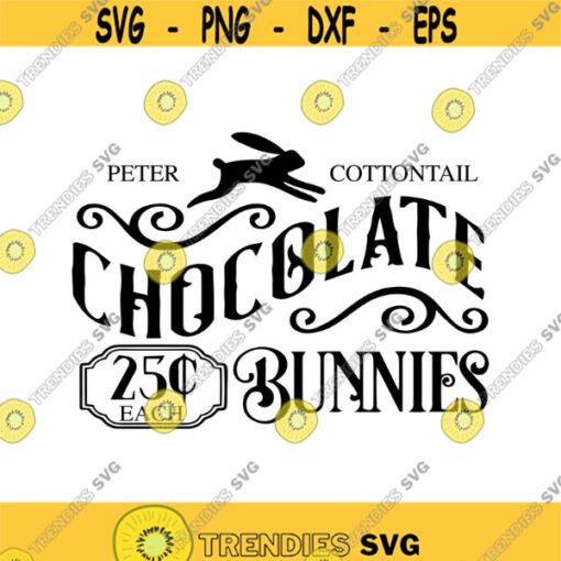 Peter Cottontail Chocolate Bunnies Decal Files cut files for cricut svg png dxf Design 85