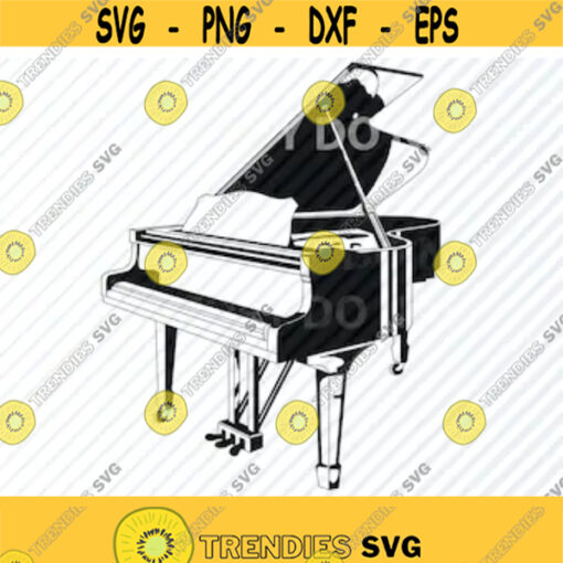 Piano SVG Files For Cricut Silhouette Clipart Cutting Files SVG Image Music Keyboard Instruments SVG Eps Png Dxf Clip Art Design 316