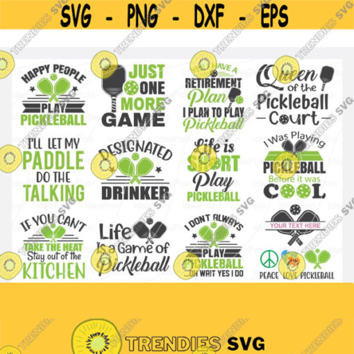 Pickleball SVG Bundle Pickleball SVG Pickleball Cricut Files Cut Files for Crafters Pickleball tshirt design Pickleball Clipart svg