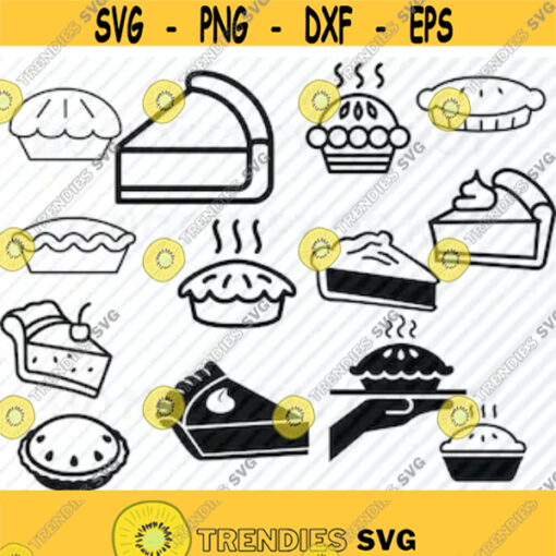 Pie SVG Files Bundle Pumpkin Pie Vector Images Silhouette Clip Art SVG File For Cricut Eps Png dxf Stencil ClipArt Back to shool Design 93