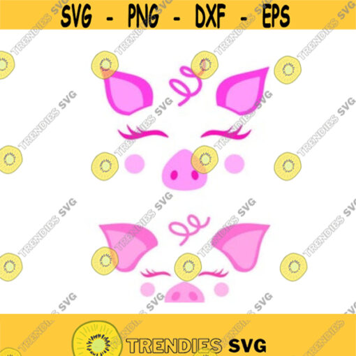 Pig Farm Animal Cuttable Design Pack SVG PNG DXF eps Designs Cameo File Silhouette Design 317
