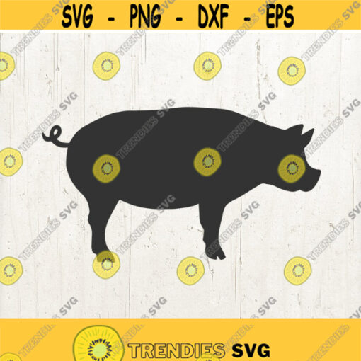 Pig SVG File Pig SVG Pig clipart Farm svg pig silhouette Commercial Use svg CricutSilhouette Cameo Vinyl Decal Iron on Vinyl Design 115