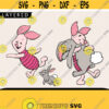 Piglet And Bunny Svg Cricut Files Piglet Svg Winnie The Pooh Svg Bunny Svg Easter Svg Disney Easter Svg Svg For Kids Design 291