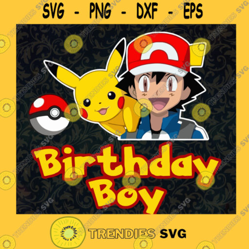 Pikachu SVG Pokemon Birthday Boy Digital Files Cut Files For Cricut Instant Download Vector Download Print Files