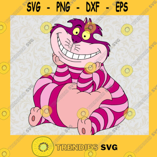 Pillow Cat Svg Chubby Cat Svg Cheshire Cat Svg Alice in Wonderland Svg