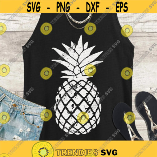 Pineapple Distressed SVG Pineapple grunge SVG Summer SVG Pineapple shirt cut files