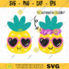 Pineapple Hair Scrunchie Holder SVG Cute Pineapple with Sunglasses Hair Tie Holder Template Girl Birthday Party Favor Svg Dxf Cut files PNG copy