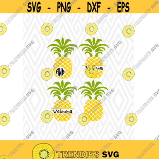 Pineapple Monogram Cuttable Design in SVG DXF PNG Ai Pdf Eps Design 102