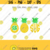 Pineapple Monogram SVGPineapple SVGSummer Svg Pineapple Clipart SVG Files Cricut Silhouette Cut Files