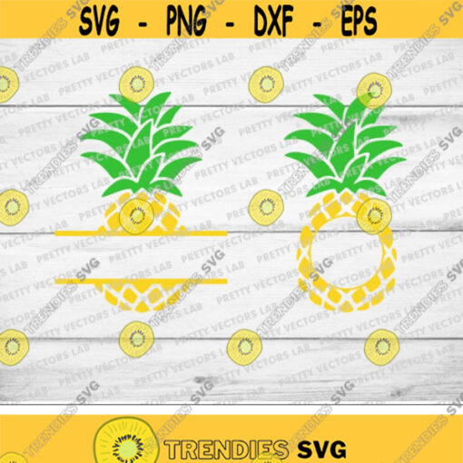 Pineapple Monogram Svg Pineapple Svg Circle Monogram Frame Svg Dxf Eps Png Pineapples Clipart Summer Silhouette Cricut Cut Files Design 2268 .jpg