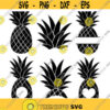 Pineapple SVG Pineapple Monogram Frames Silhouette SVG Pineapple Cut File Silhouette Cut Files Cricut Cut File Eps Dxf Vector Png. .jpg