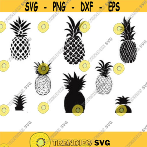 Pineapple SVG Pineapple clipart SVG Cut Files for Silhouette and Cricut