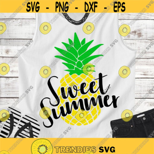 Pineapple SVG Sweet Summer SVG Beach SVG Tropical shirt digital cut files