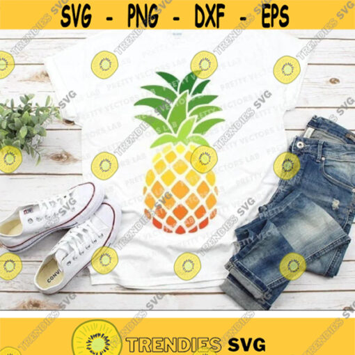 Pineapple Svg Summer Svg Beach Svg Dxf Eps Png Tropical Fruit Cut Files Vacation Clipart Pineapple Shirt Design Silhouette Cricut Design 2805 .jpg