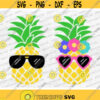 Pineapple Svg Summer Svg Pineapples Monogram Svg Dxf Eps Fruit With Sunglasses Clipart Boy and Girl Svg Silhouette Cricut Cut Files Design 135 .jpg