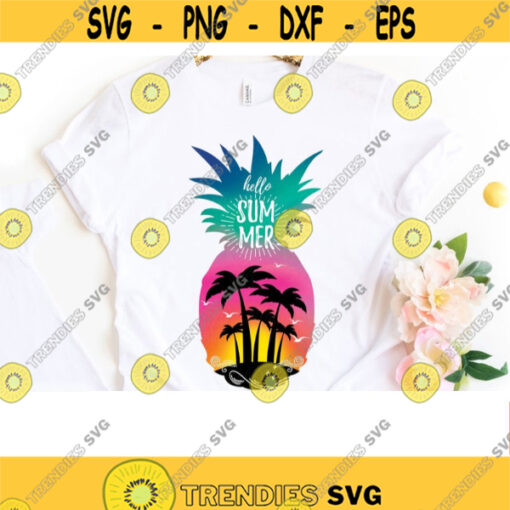 Pineapple clipart Pineapple sublimation downloads hello summer sublimation sublimation transfers ready to press sublimation graphics