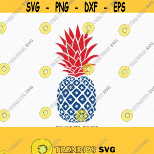 Pineapple usa 4th of july svg Pineapple svg Fourth of July SVG 4th of July Svg Patriotic SVG Cricut Silhouette Cut File svg dxf eps Design 76