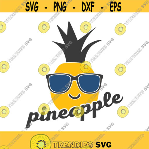 Pineapple with glasses svg pineapple SVG png dxf Cutting files Cricut Funny Cute svg designs print for t shirt quote svg Design 961