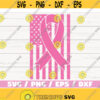 Pink Ribbon USA Flag SVG Cut File Commercial use Cricut Silhouette Clip art Vector Cancer Awareness Fight Cancer Design 715