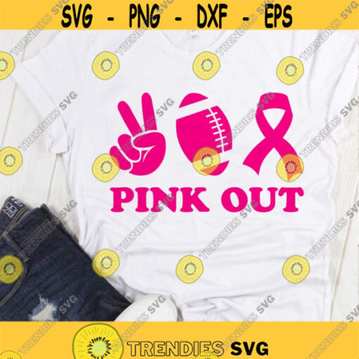 Pink out SVG Breast cancer SVG Football SVG Breast Cancer ribbon