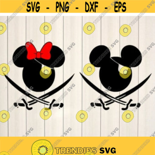 Pirate Mickey SVG Disney Mickey Pirate SVG Pirate Mickey ears Pirate Minnie SVG mickey and minnie pirate disney shirts svg cut file Design 7