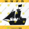 Pirate Ship 3 SVG File For Cricut SVG Silhouette Clipart SVG Image Sailboat svg Eps Png Dxf Clip Art Sail boat Nautical svg Design 676