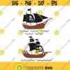 Pirate Ship Boat Cuttable Design SVG PNG DXF eps Designs Cameo File Silhouette Design 551