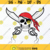 Pirate Skull Logo SVG Sword Skull Vector Images Silhouette Clip Art Cutting Files SVG Files For Cricut Eps Png Stencil ClipArt skull Design 72