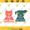 Pit Pitbull Mom dog Lover Cuttable Design SVG PNG DXF eps Designs Cameo File Silhouette Design 1169