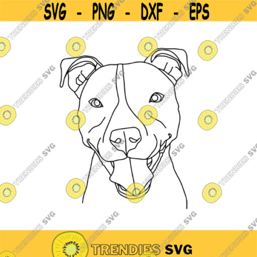 Pitbull Line Drawing Decal Files cut files for cricut svg png dxf Design 267