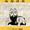 Pitbull Svg pitbull Silhouette pitbull Clipart Cricut Files Svg Png and Eps. Instant Download Design 21